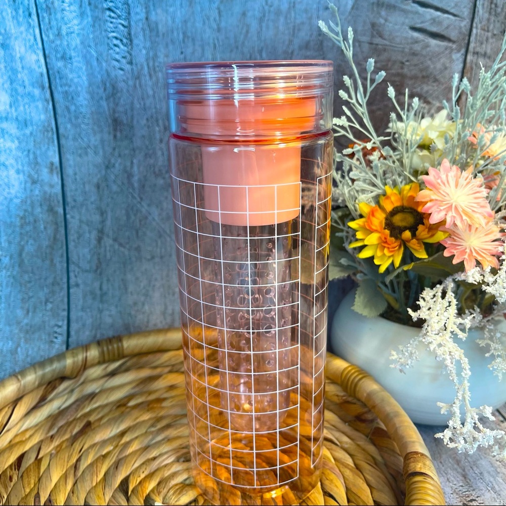 NWOT Pink Peach Infuser Water Bottle FabFitFun